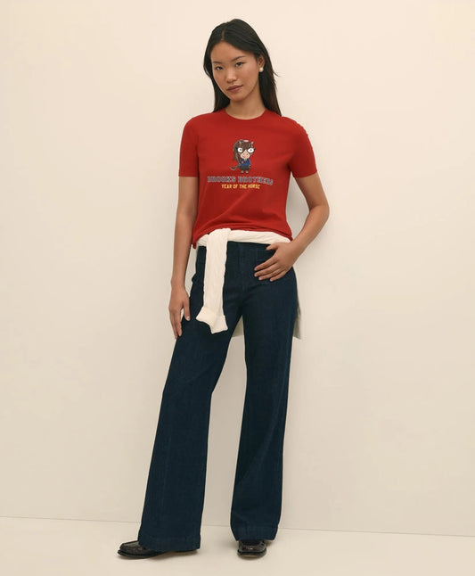 Women's Lunar New Year 100% Cotton Graphic T-Shirt | Brooks Brothers discount