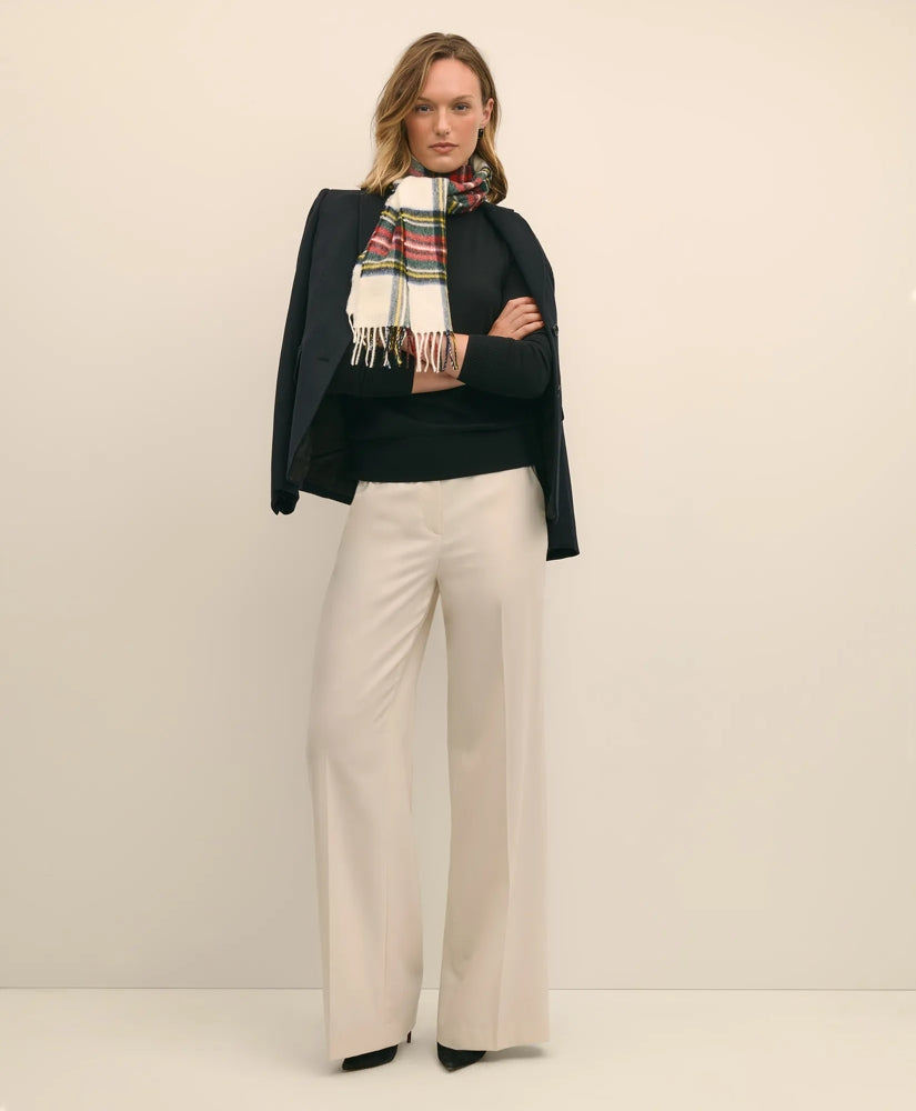 Wool Flannel High Waisted Wide-Leg Pant | Brooks Brothers for sale - US 7467