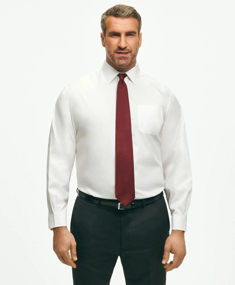 Big & Tall Stretch Dress Shirt, Non-Iron Pinpoint Spread Collar | Brooks Brothers sale - US 5453