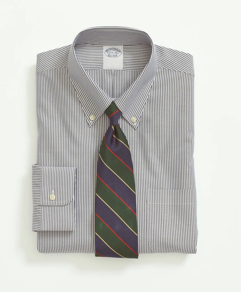 Stretch Supima® Cotton Non-Iron Pinpoint Oxford Button-Down Collar, Candy Stripe Dress Shirt | Brooks Brothers online - US 3187