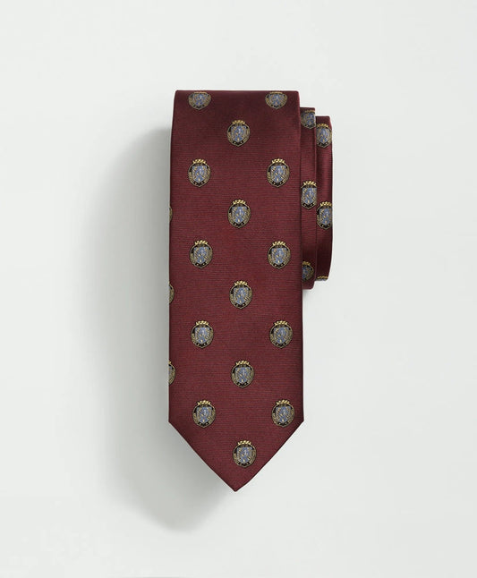 Silk BB Crest Embroidered Tie | Brooks Brothers online shop - US 2539
