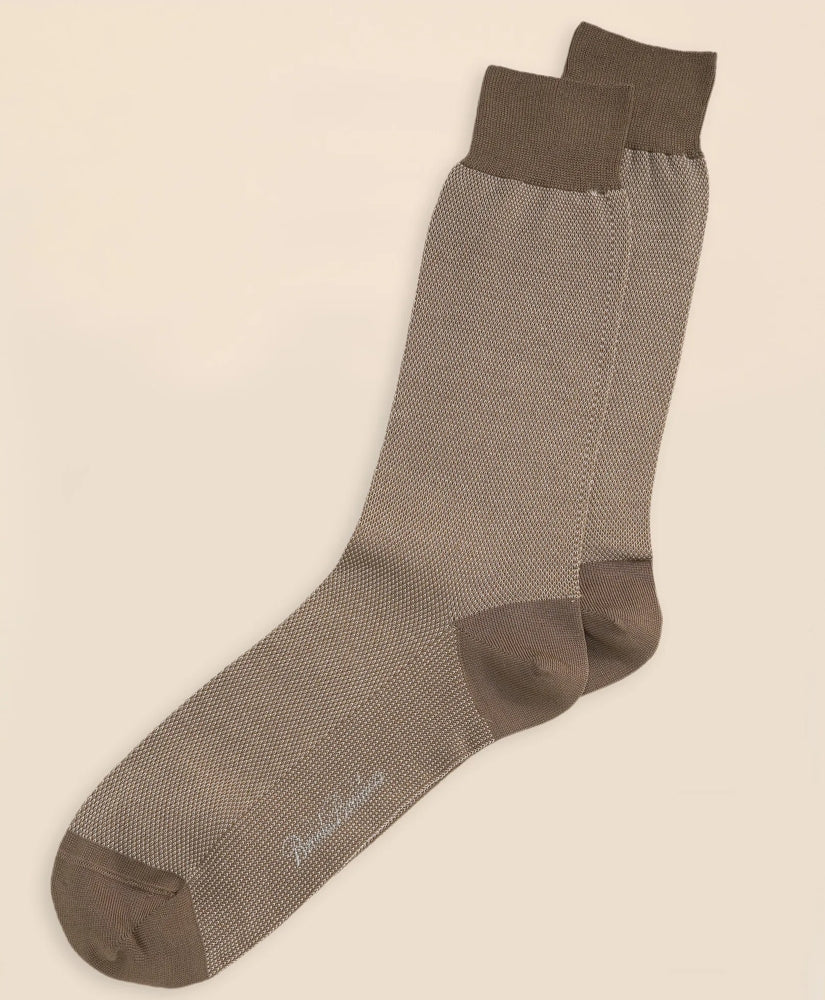Cotton Bird's Eye Crew Socks | Brooks Brothers sale - US 2286
