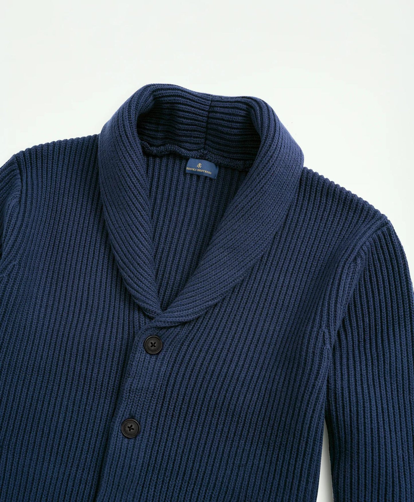 Ribbed Cotton Shawl Collar Cardigan | Brooks Brothers on sale