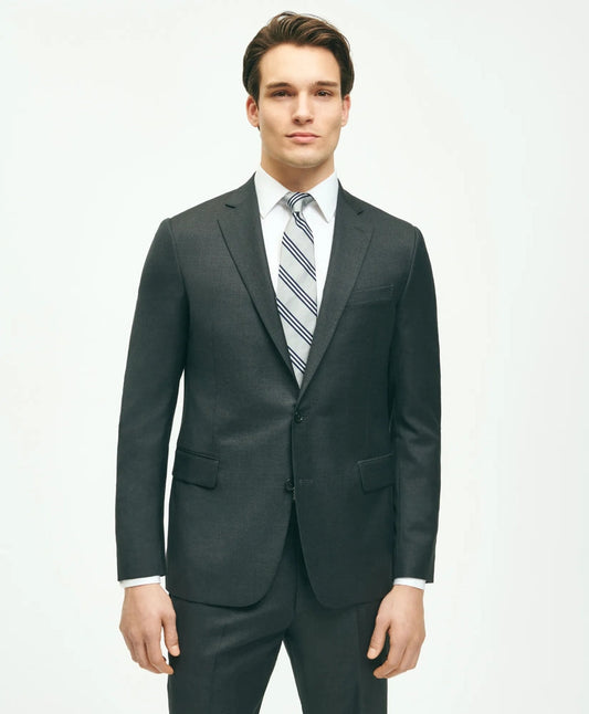 Classic Fit Wool Tic 1818 Suit | Brooks Brothers online shop