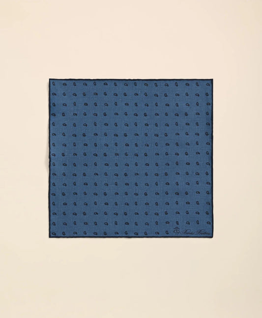 Linen Paisley Pocket Square | Brooks Brothers sale
