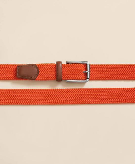 Rubber & Leather Belt With Stretch | Brooks Brothers online