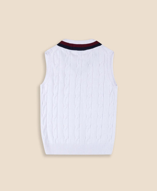 Boys Classic Cable Knit Tennis Vest | Brooks Brothers on sale