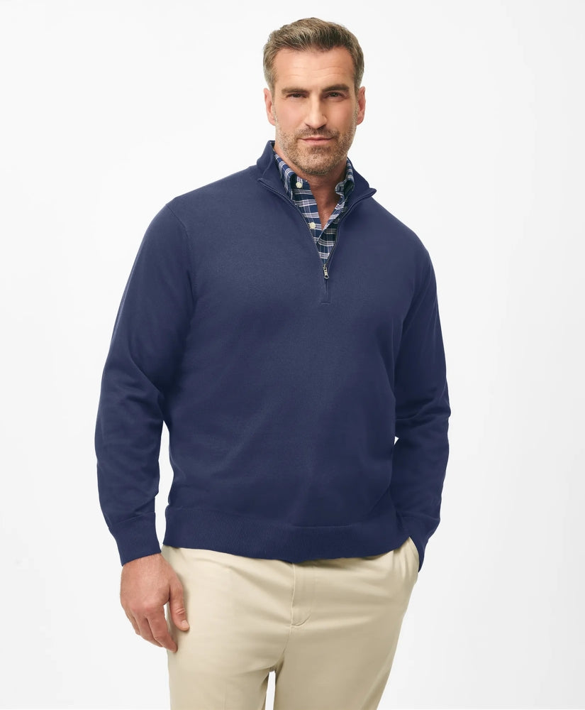 Big & Tall Supima® Cotton Quarter-Zip Sweater | Brooks Brothers online shop - US 4775