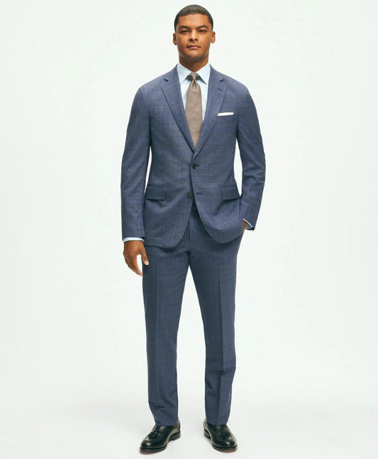 Classic Fit Wool Checked 1818 Suit | Brooks Brothers on sale