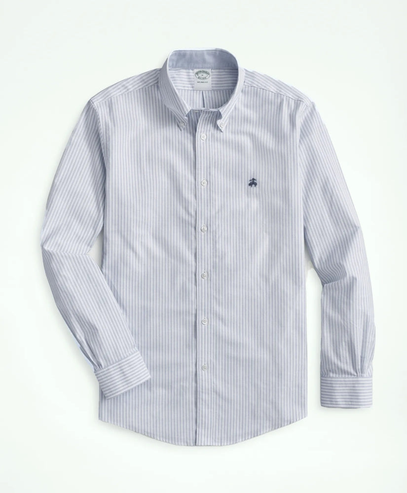 Stretch Non-Iron Oxford Button-Down Collar, Bengal Stripe Sport Shirt | Brooks Brothers for sale - US 9799