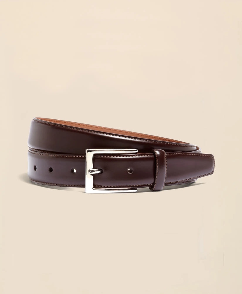 Silver Buckle Leather Dress Belt | Brooks Brothers discount - US 1550
