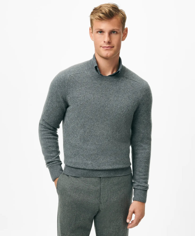 3-Ply Cashmere Crewneck Saddle Shoulder Sweater | Brooks Brothers sale - US 8751
