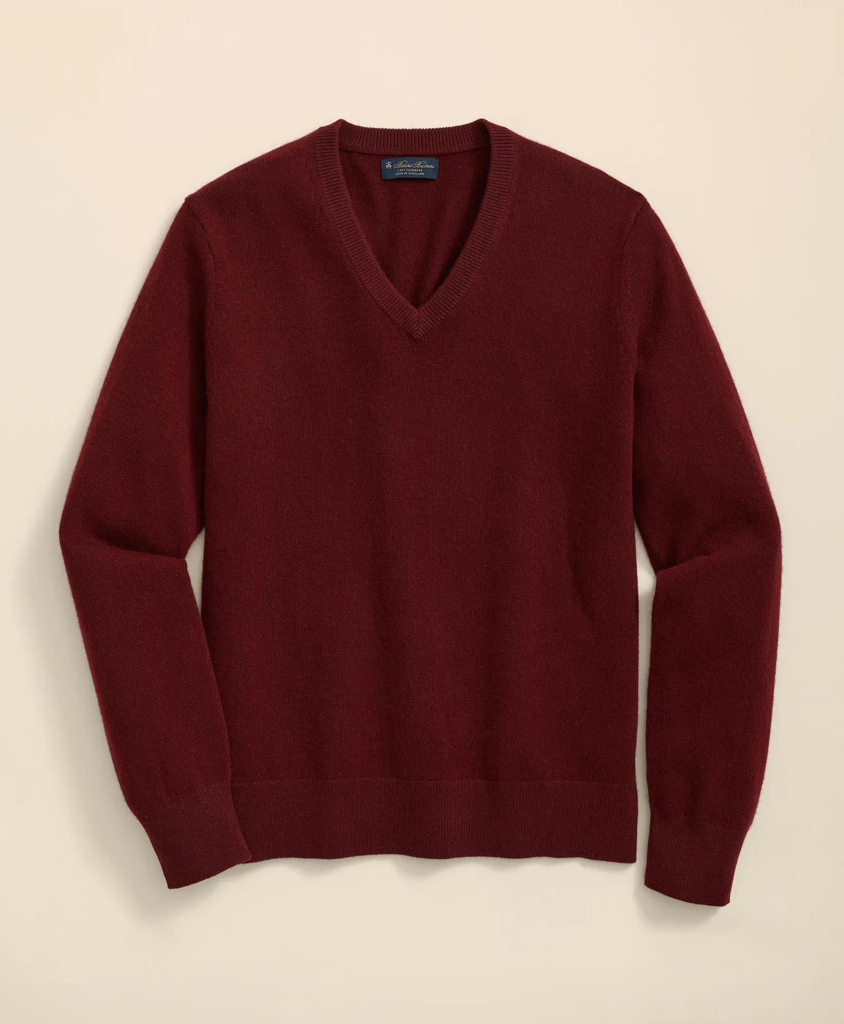 3-Ply Cashmere V-Neck Sweater | Brooks Brothers online