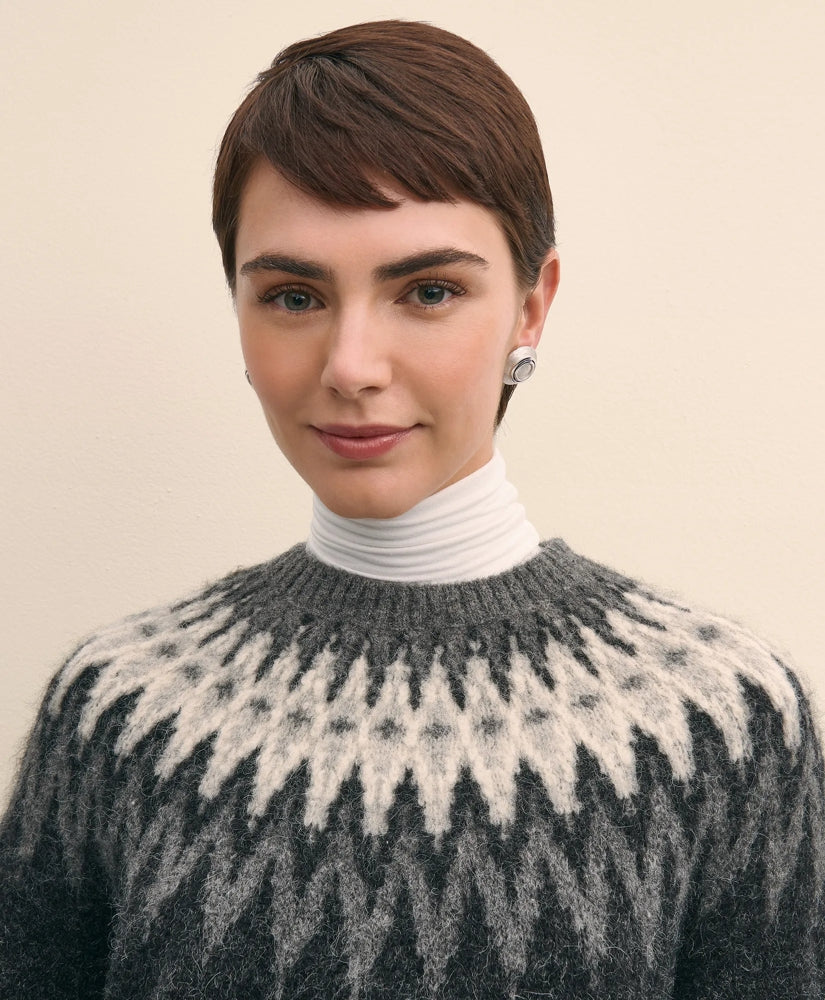 Alpaca-Wool Blend Fair Isle Sweater | Brooks Brothers for sale