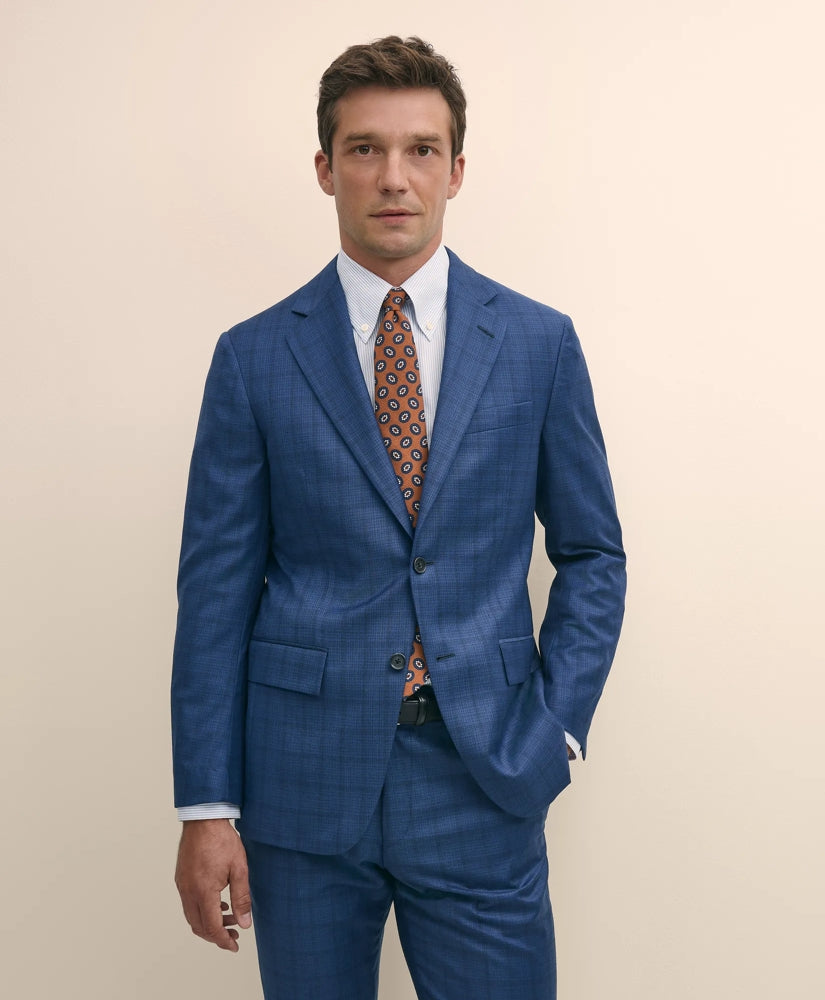 American-Made Slim Fit Multi Checked 1818 Suit | Brooks Brothers for sale