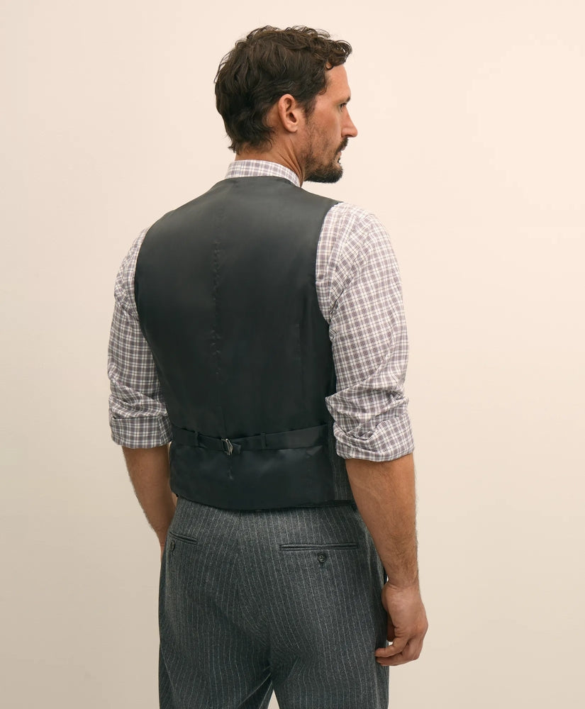Archive Pinstripe Vest in Wool Flannel | Brooks Brothers for sale