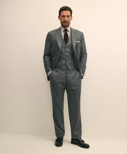 Archive Pinstripe Vest in Wool Flannel | Brooks Brothers for sale
