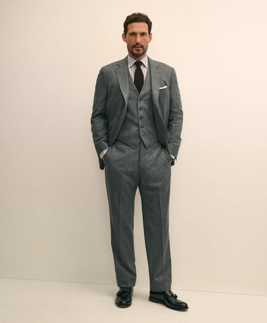 Archive Pinstripe Vest in Wool Flannel | Brooks Brothers for sale
