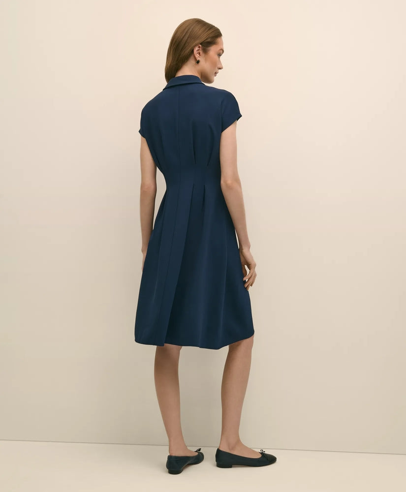 A-Line Pleated Shirt Dress | Brooks Brothers online shop