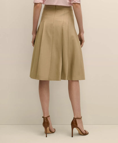 A-Line Wool-Blend Pleated Skirt | Brooks Brothers discount