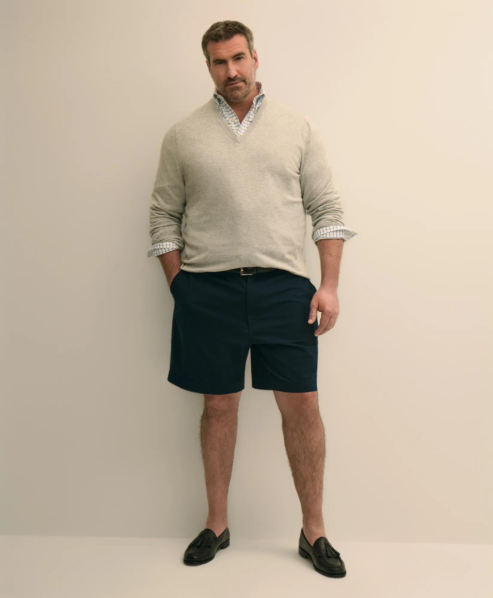 Big & Tall Cotton Seersucker Shorts | Brooks Brothers discount