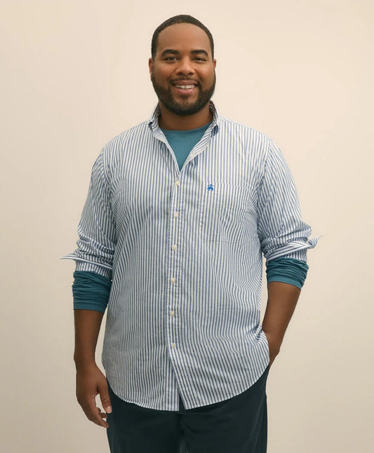 Big & Tall Friday Shirt, Poplin Bengal Stripe | Brooks Brothers discount