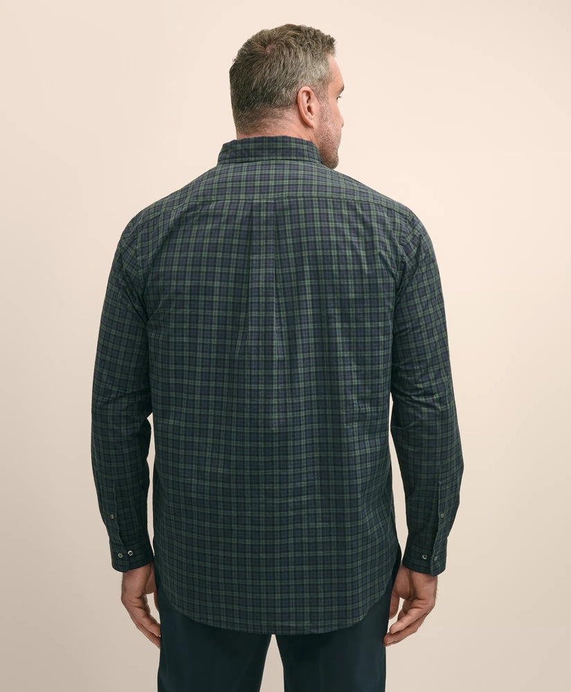 Big & Tall Friday Shirt, Poplin Black Watch | Brooks Brothers cheap