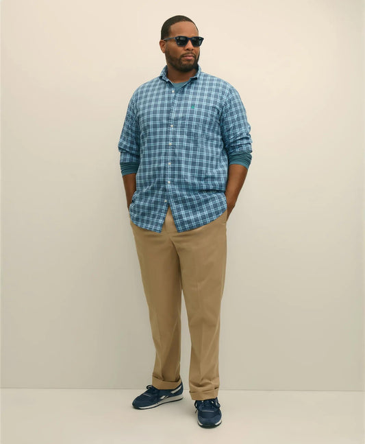 Big & Tall Friday Shirt, Poplin Tartan | Brooks Brothers online shop