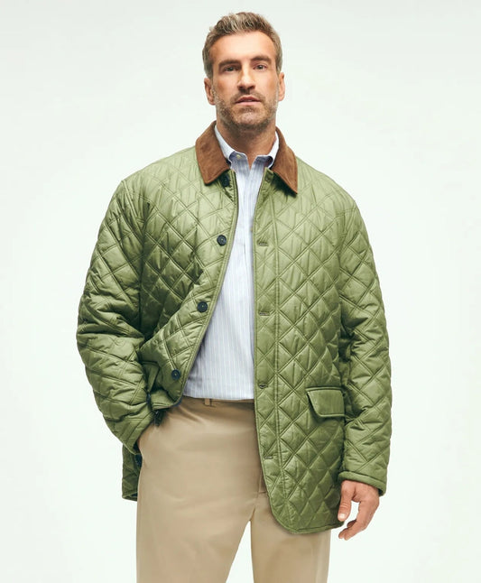Big & Tall Paddock Diamond Quilted Coat | Brooks Brothers sale