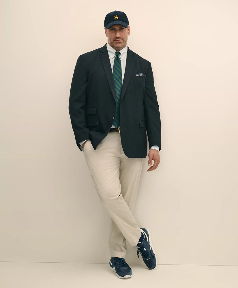 Big & Tall Stretch Cotton Broadcloth Non-Iron Polo Button Down Collar, Dress Shirt | Brooks Brothers online shop