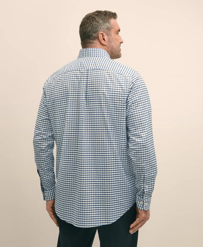 Big & Tall Stretch Cotton Non-Iron Oxford Polo Button Down Collar, Checked Shirt | Brooks Brothers for sale