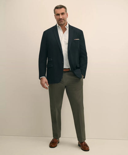 Big & Tall Stretch Cotton Non-Iron Oxford Polo Button Down Collar, Outline Stripe Shirt | Brooks Brothers online