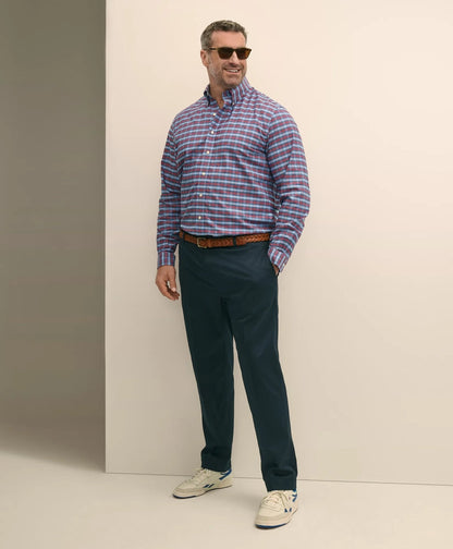 Big & Tall Stretch Cotton Non-Iron Oxford Polo Button Down Collar, Royal Stewart Tartan Shirt | Brooks Brothers for sale