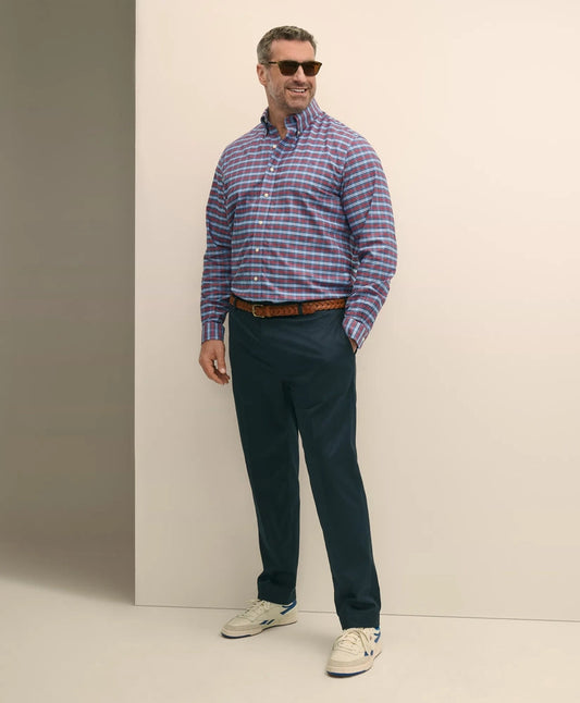 Big & Tall Stretch Cotton Non-Iron Oxford Polo Button Down Collar, Royal Stewart Tartan Shirt | Brooks Brothers for sale