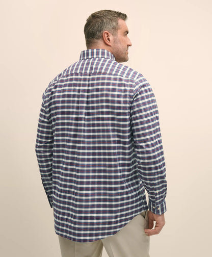 Big & Tall Stretch Cotton Non-Iron Oxford Polo Button Down Collar, Royal Stewart Tartan Shirt | Brooks Brothers for sale