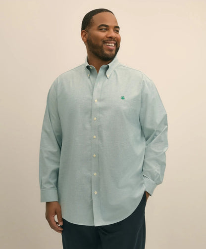 Big & Tall Stretch Cotton Non-Iron Oxford Polo Button Down Collar Shirt | Brooks Brothers discount