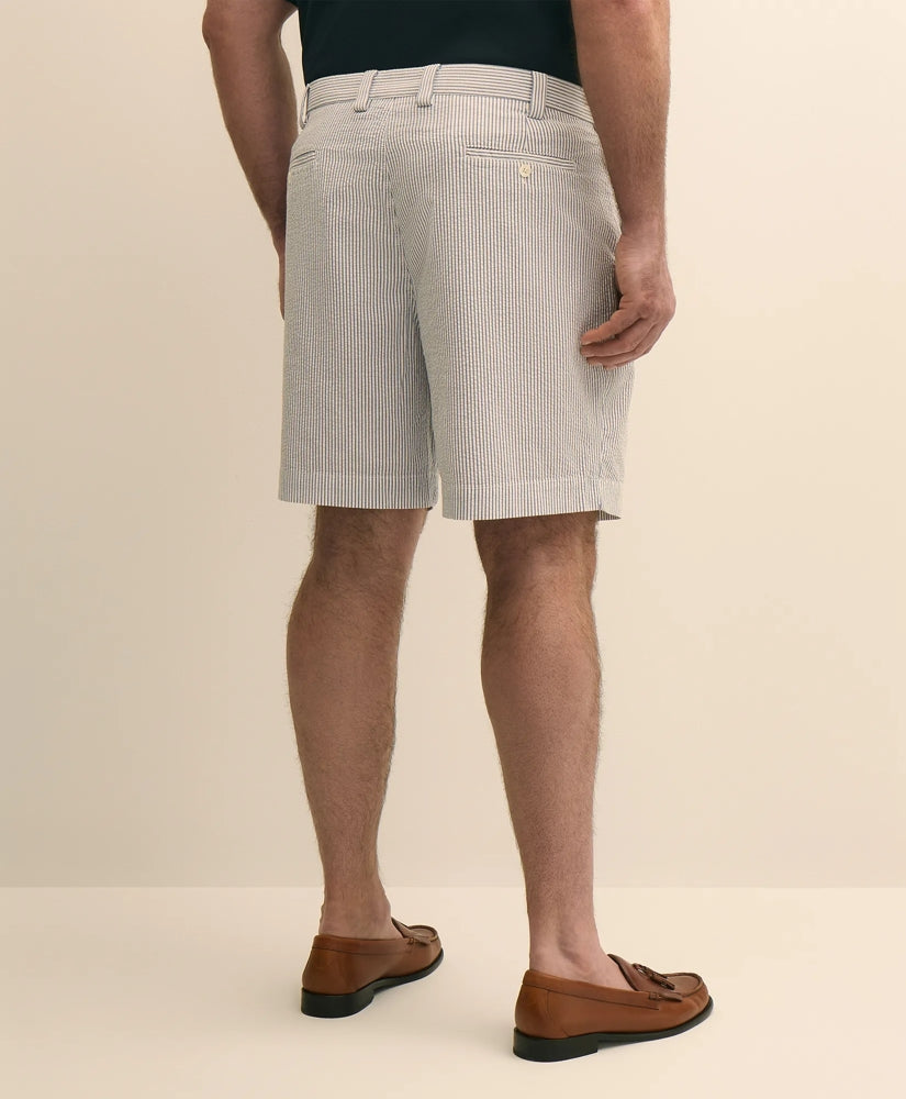 Big & Tall Stretch Cotton Seersucker Shorts | Brooks Brothers online shop