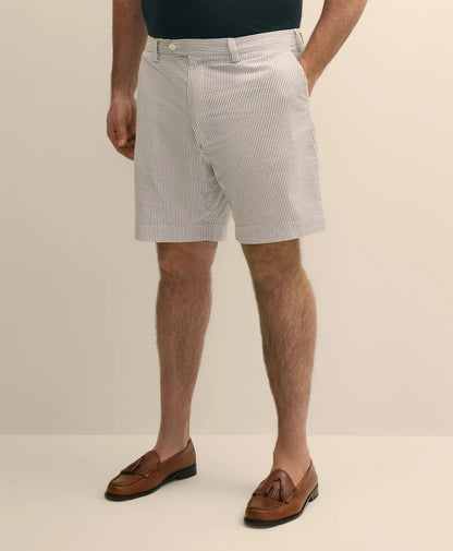 Big & Tall Stretch Cotton Seersucker Shorts | Brooks Brothers online shop