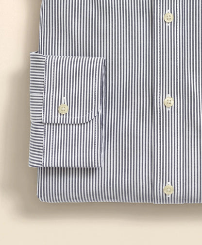 Big & Tall Stretch Supima® Cotton Non-Iron Pinpoint Oxford Button-Down Collar, Candy Stripe Dress Shirt | Brooks Brothers for sale