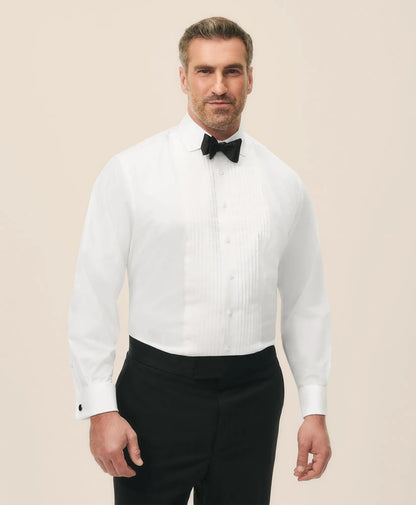 Big & Tall Supima® Cotton Poplin English Collar, 10-Pleat Tuxedo Shirt | Brooks Brothers discount