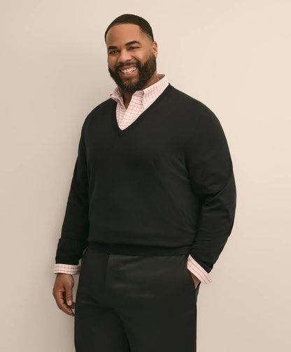Big & Tall Supima® Cotton V-Neck Sweater | Brooks Brothers cheap - US 2814