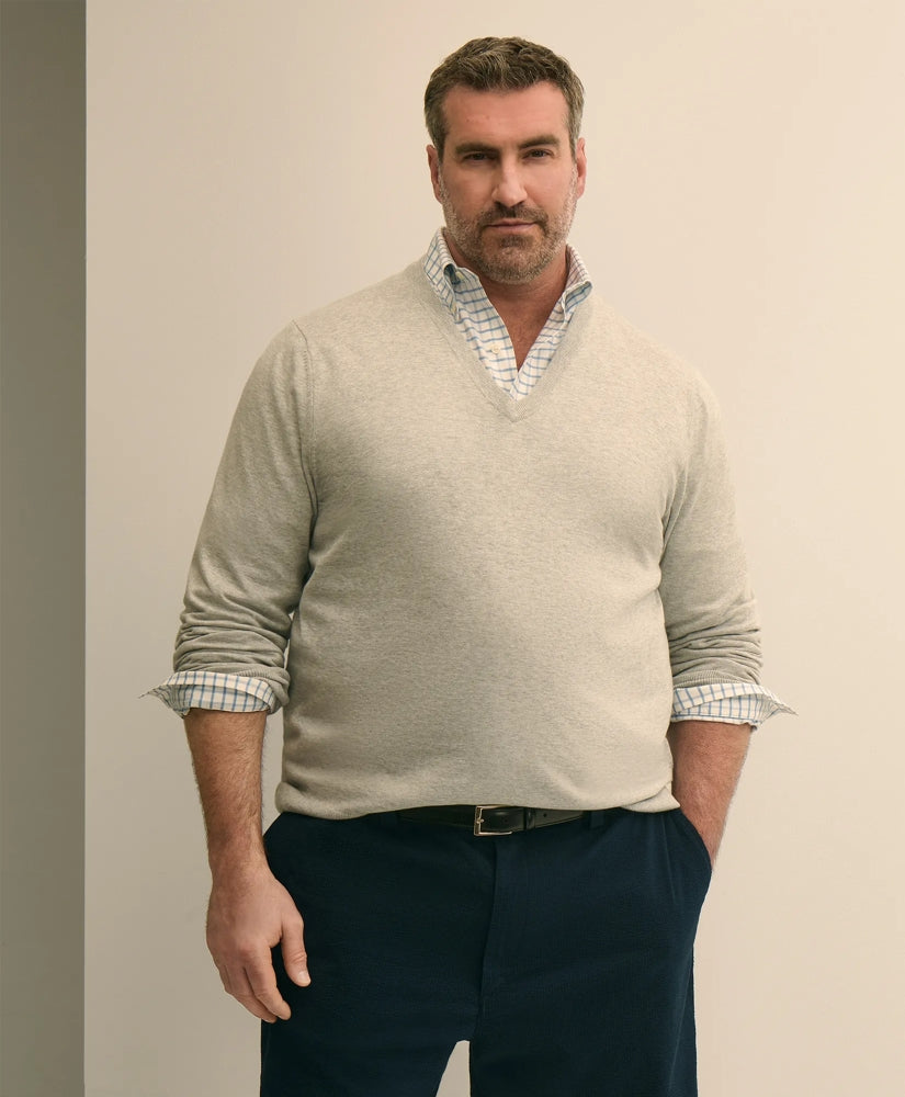 Big & Tall Supima® Cotton V-Neck Sweater | Brooks Brothers cheap - US 2814