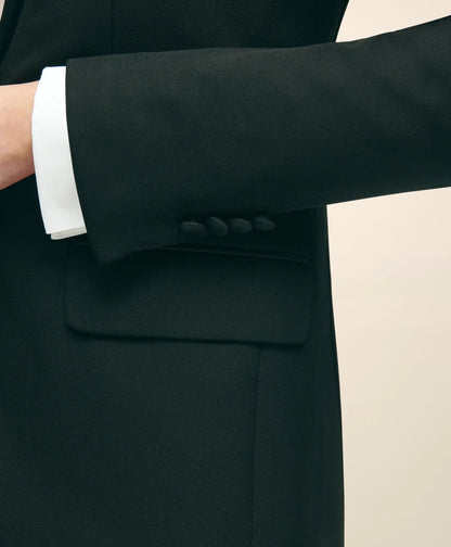 Black Fleece Peak Lapel Dinner Jacket in Merino Wool-Silk Faille | Brooks Brothers online