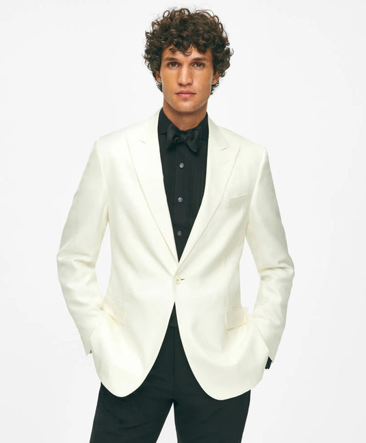 Black Fleece Peak Lapel Dinner Jacket in Silk Dupioni | Brooks Brothers sale