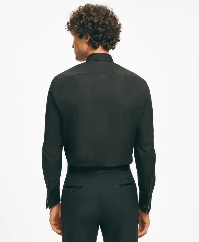 Black Fleece Pleated Londoner Collar Tuxedo Shirt in Sea Island Cotton | Brooks Brothers for sale