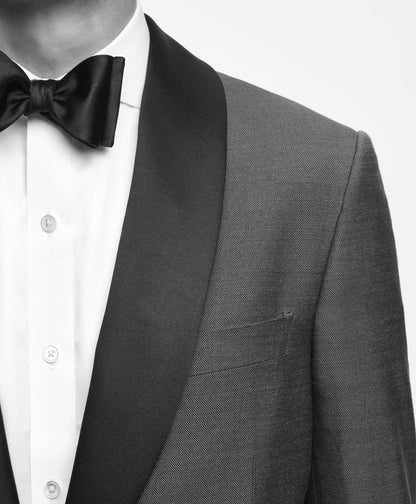 Black Fleece Satin Shawl Collar Dinner Jacket in Silk Hopsack | Brooks Brothers for sale
