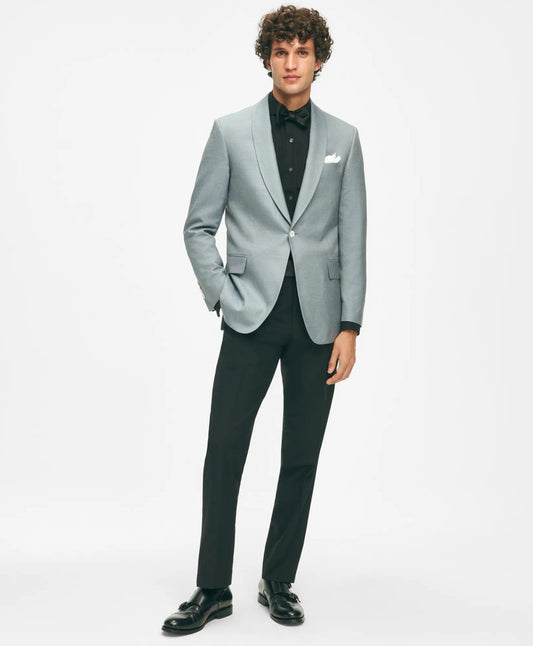 Black Fleece Shawl Collar Dinner Jacket in Silk Hopsack | Brooks Brothers online