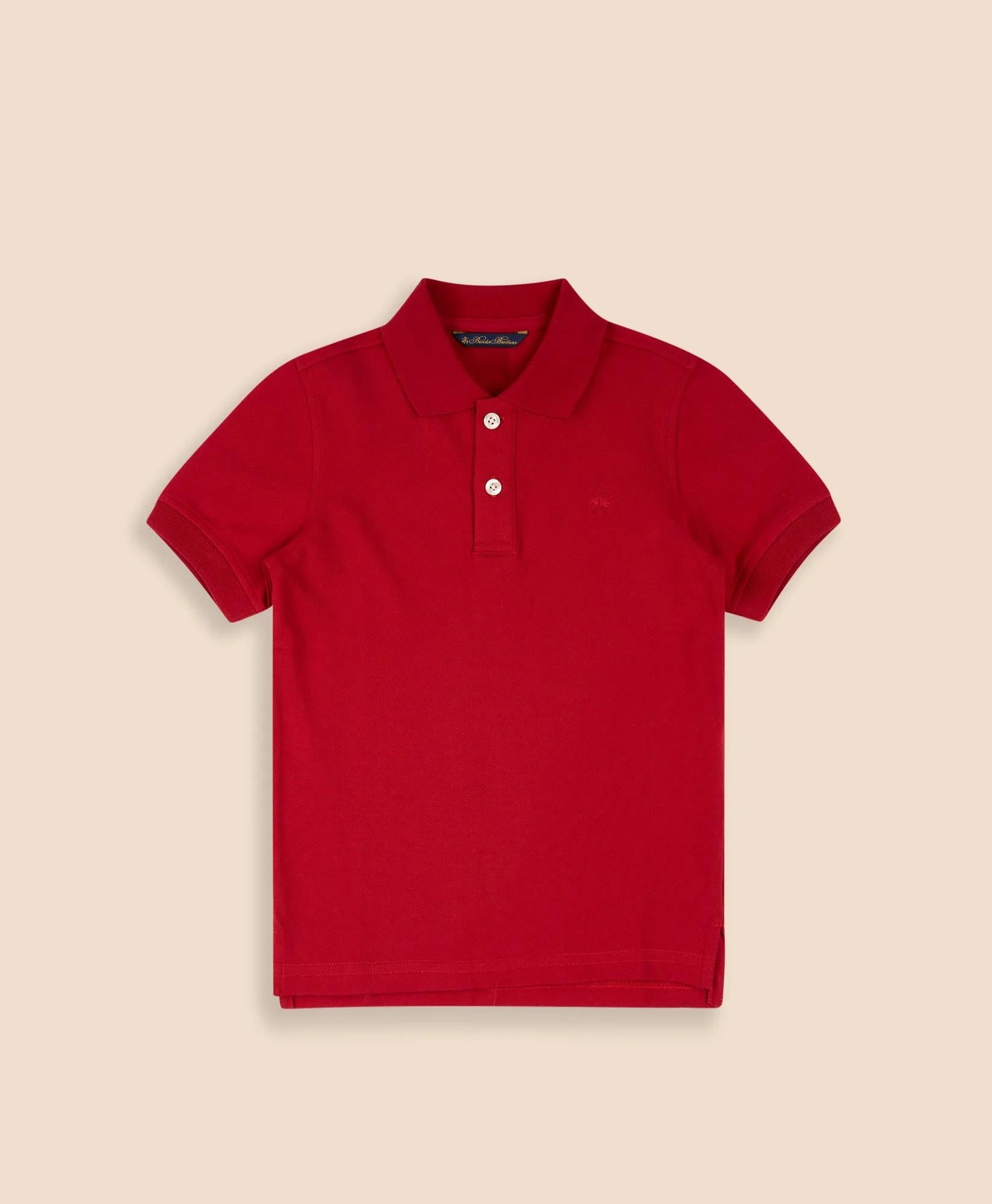 Boys Cotton-Blend Pique Polo Shirt | Brooks Brothers online shop