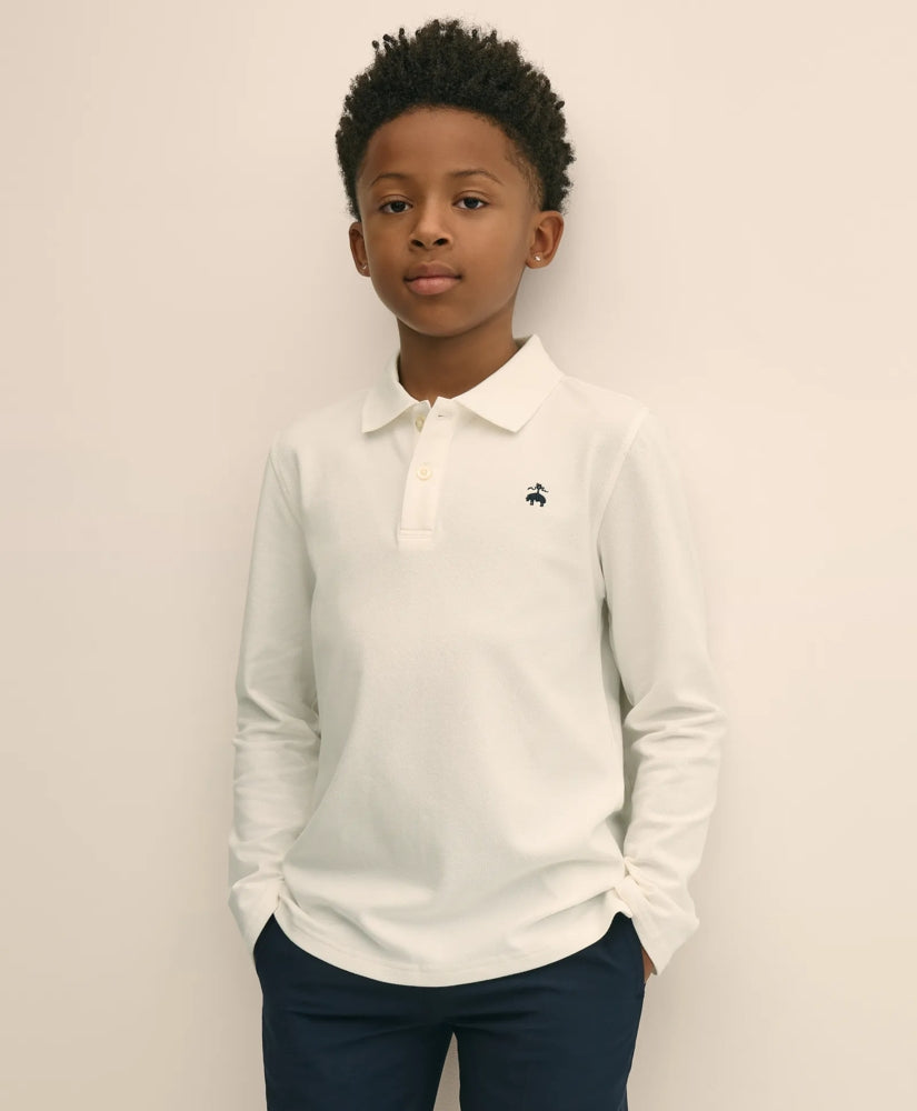 Boys Cotton-Blend Pique Polo Shirt | Brooks Brothers sale - US 2948