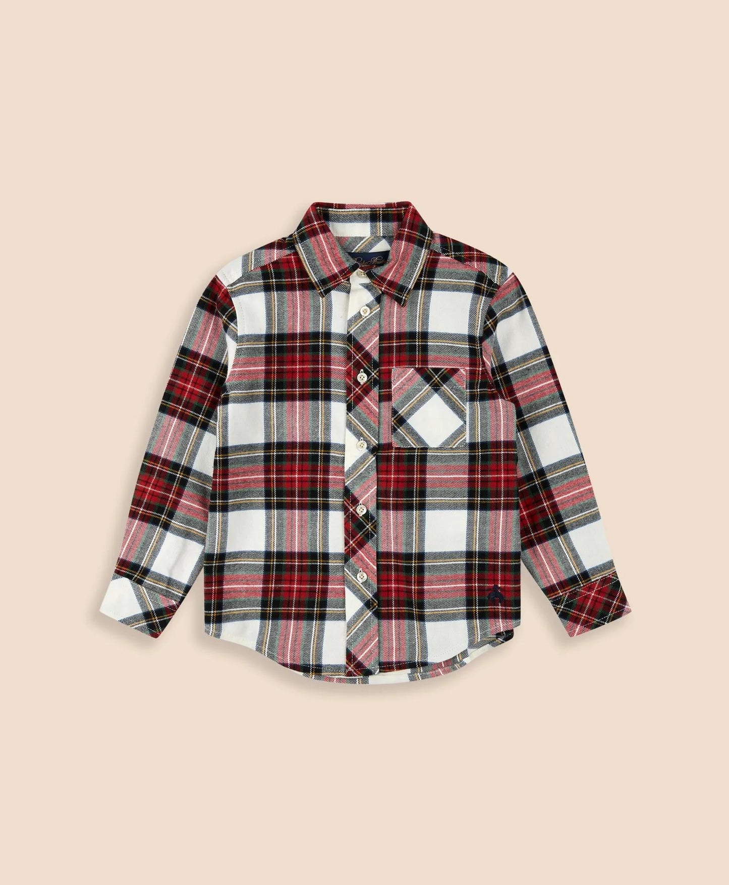 Boys Cotton Brushed Flannel Shirt | Brooks Brothers online shop